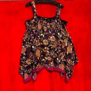 Style&Co two strap shoulder asymmetrical blouse